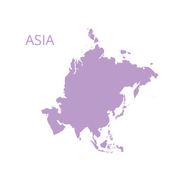 Asia map. Vector illustration.