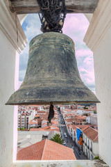 Obraz premium Bell of Templo Nuestra Senora de la Merced church in Sucre, capital of Bolivia.