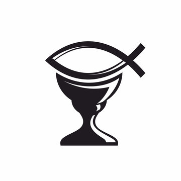 Church logo. The cup of suffering, and the sign of Jesus Christ.