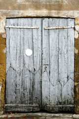 The old double doors to the garage or shed.