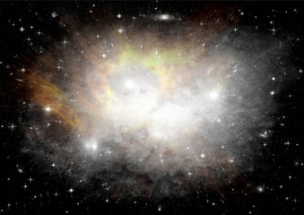 Naklejka premium galaxy in a free space