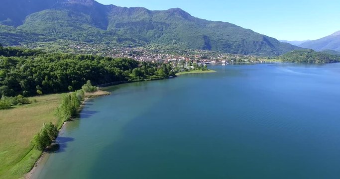 Aerial 4k - Lago di Como (IT) - Colico Lido
