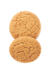 Stack of cookies isolated over the white background