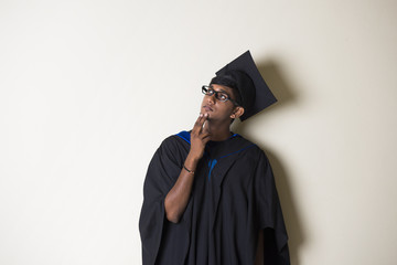 indian male graudate thinking