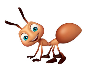 cute Ant funny cartoon character