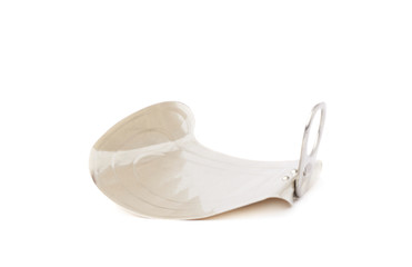 Cap of metal can isolated over white background