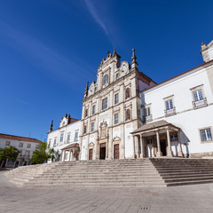 Fototapeta na wymiar Santarem See Cathedral aka Nossa Senhora da Conceicao Church built in the 17th century Mannerist style. Portugal