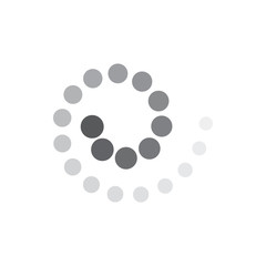 Abstract geometric spiral of circles icon