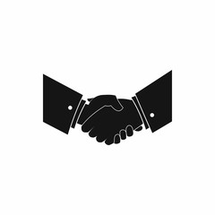 Handshake icon, simple style