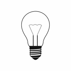 Bulb icon in simple style 