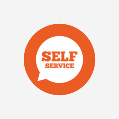 Self service sign icon. Maintenance symbol.