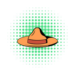 Hat icon in comics style