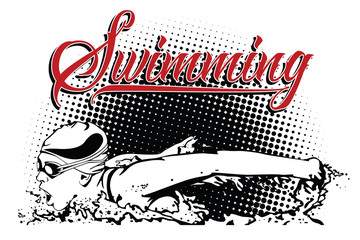 Summer kinds of sports. Swimming