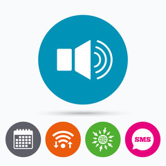 Speaker volume sign icon. Sound symbol.