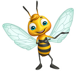 cute Bee funny cartoon character