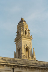 Fototapeta na wymiar Lecce, the peak of the bell tower
