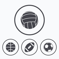Naklejka premium Sport balls. Volleyball, Basketball, Soccer.