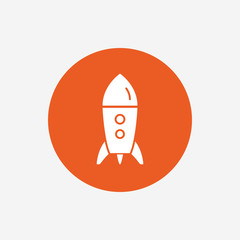 Start up icon. Startup business rocket sign.