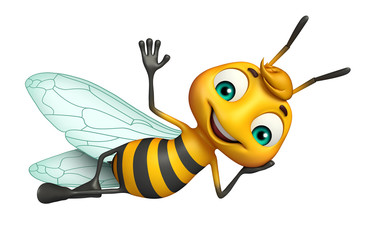 cute Bee funny cartoon character