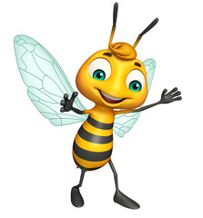 cute Bee funny cartoon character