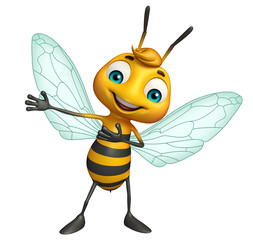 cute Bee funny cartoon character
