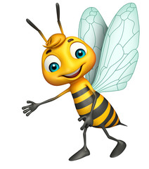 cute Bee funny cartoon character