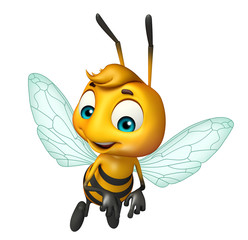 cute Bee funny cartoon character