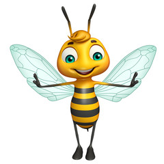 cute Bee funny cartoon character