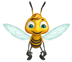 cute Bee funny cartoon character