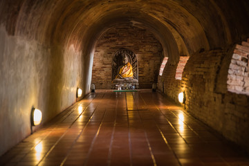 Fototapeta premium The old tunnel of Wat U-mong in Chiang Mai province, Thailand