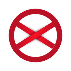 Obraz premium Prohibition Sign Template. prohibited sign