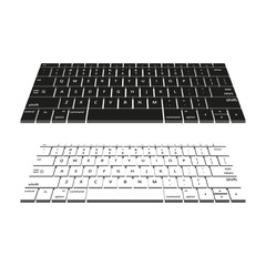 Set the keyboard in white and black color
