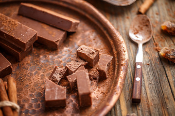 Homemade chocolate fudge