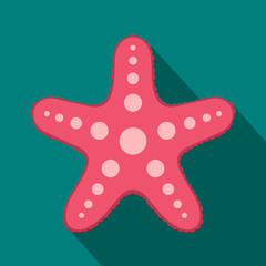 Starfish icon, flat style