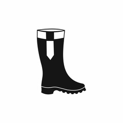 Rubber boots icon, simple style