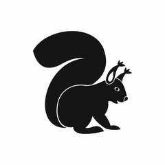 Squirrel icon in simple style