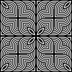 Design seamless monochrome geometric pattern