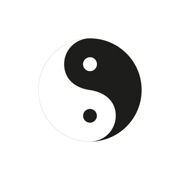 yin yang on a white background