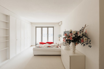 Modern house interior, bedroom