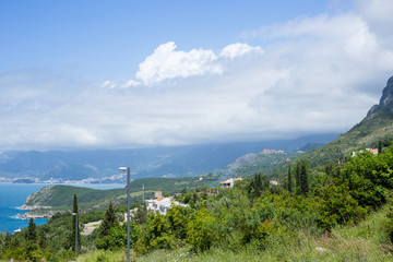 Landscape of coast in montenegro