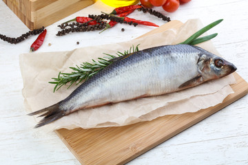 Herring with onion and rosemary