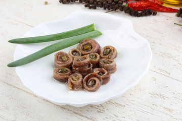 Anchovy with capers