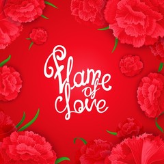 Flame of love quote poster