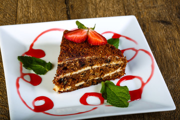 Cake with strawberry