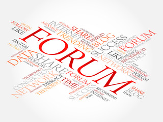 Forum word cloud, business concept