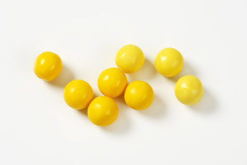 Yellow candy balls