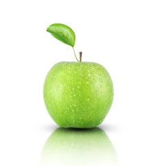 Green apple isolated on white