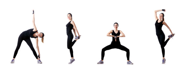 Concept of healthy lifestyle in set