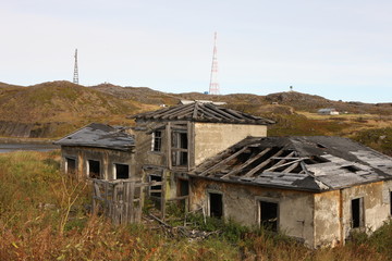Fototapeta na wymiar Murmansk Russia North abandoned region Russian Federation