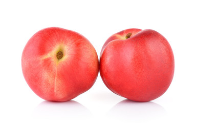 Peach on white background